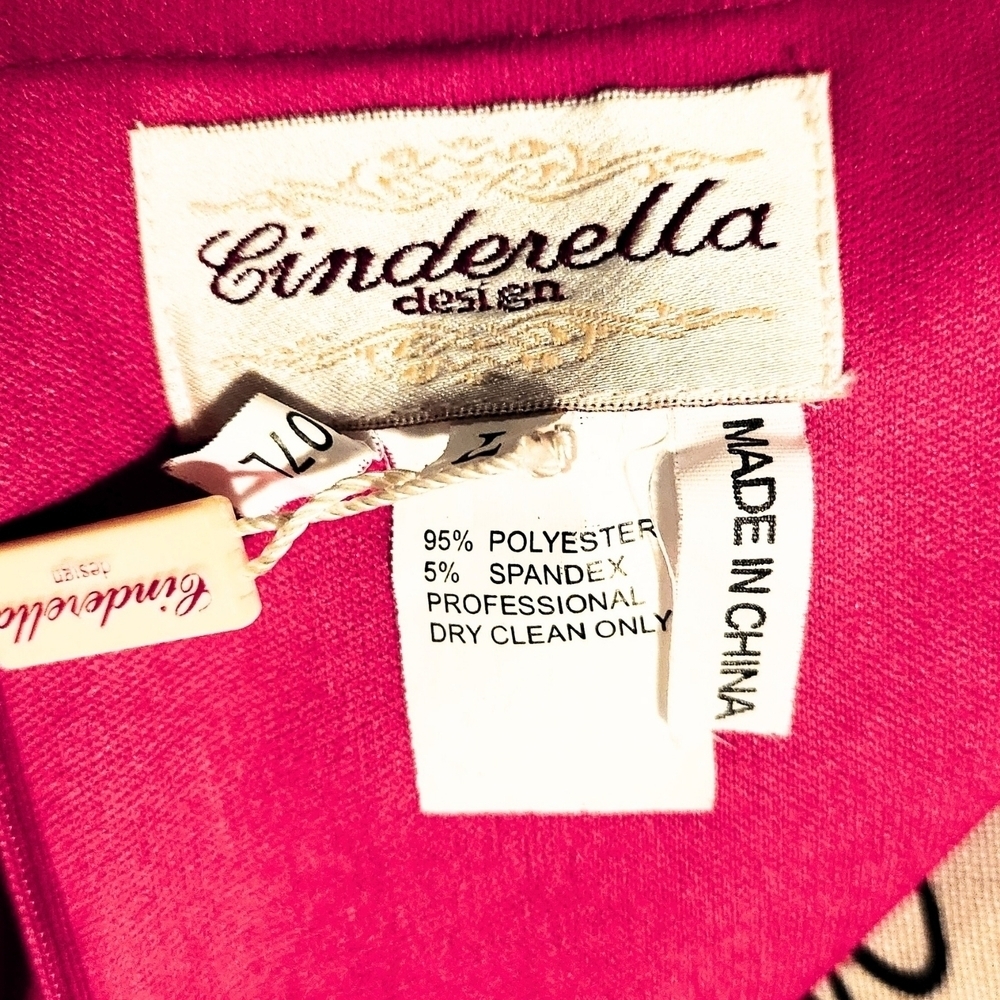Cinderella One-Shoulder Fuchsia Dress - Picture 7 of 10